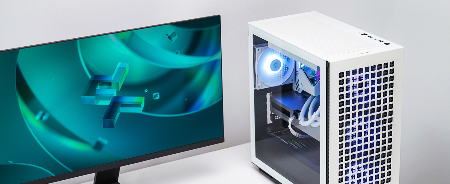 DeepCool CH370 Micro ATX Gaming Computer Case 120mm Rear Fan Ventilated ...